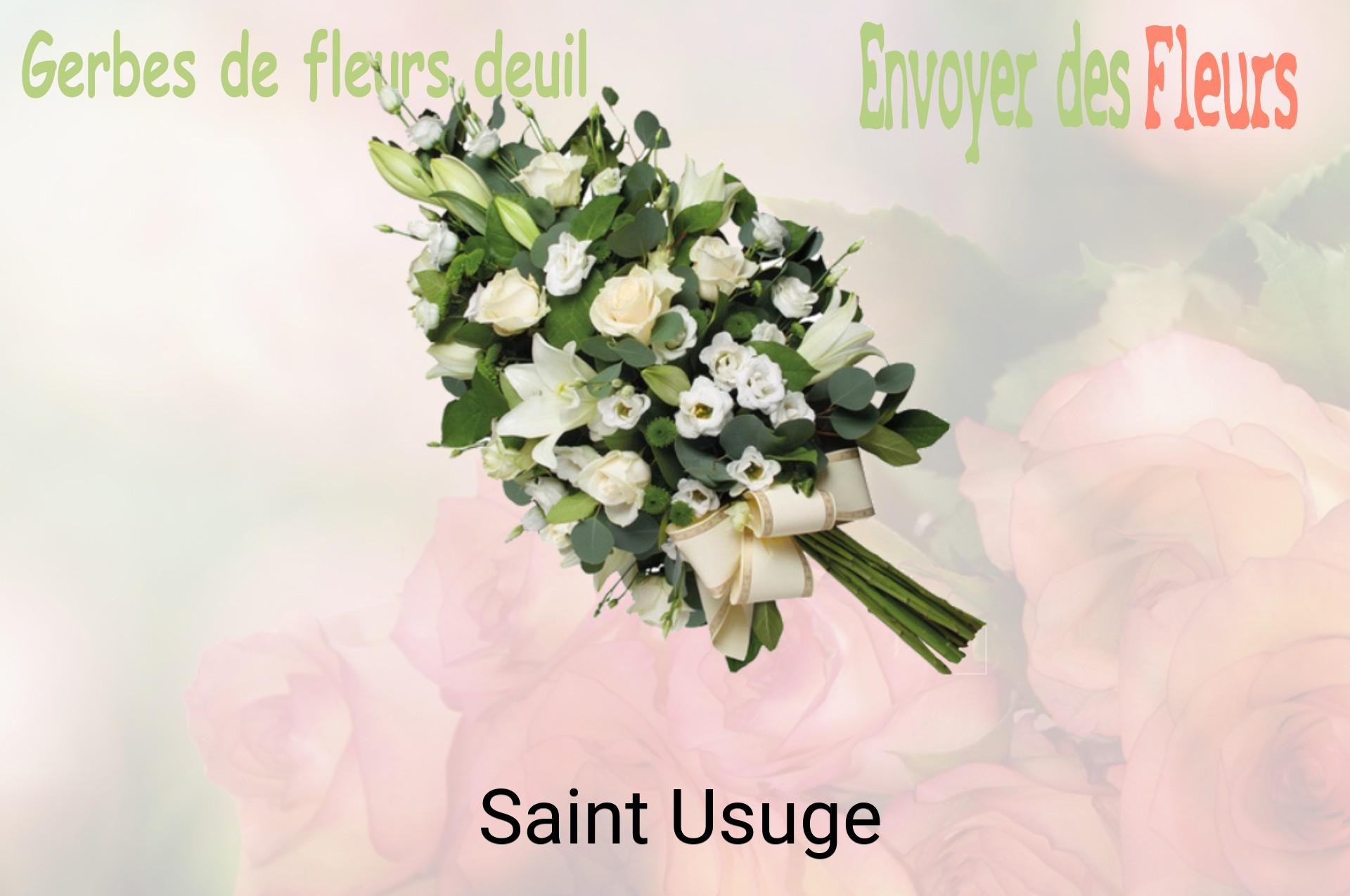 Gerbe de fleurs de deuil livrée à Saint-Usuge